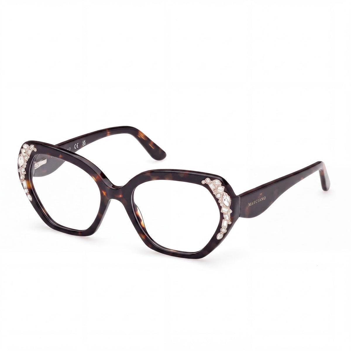 GUESS by Marciano Gm50039 Women's Dark Havana Plastic Frame Eyeglasses with Polycarbonate Lenses 53mm, Photo 1