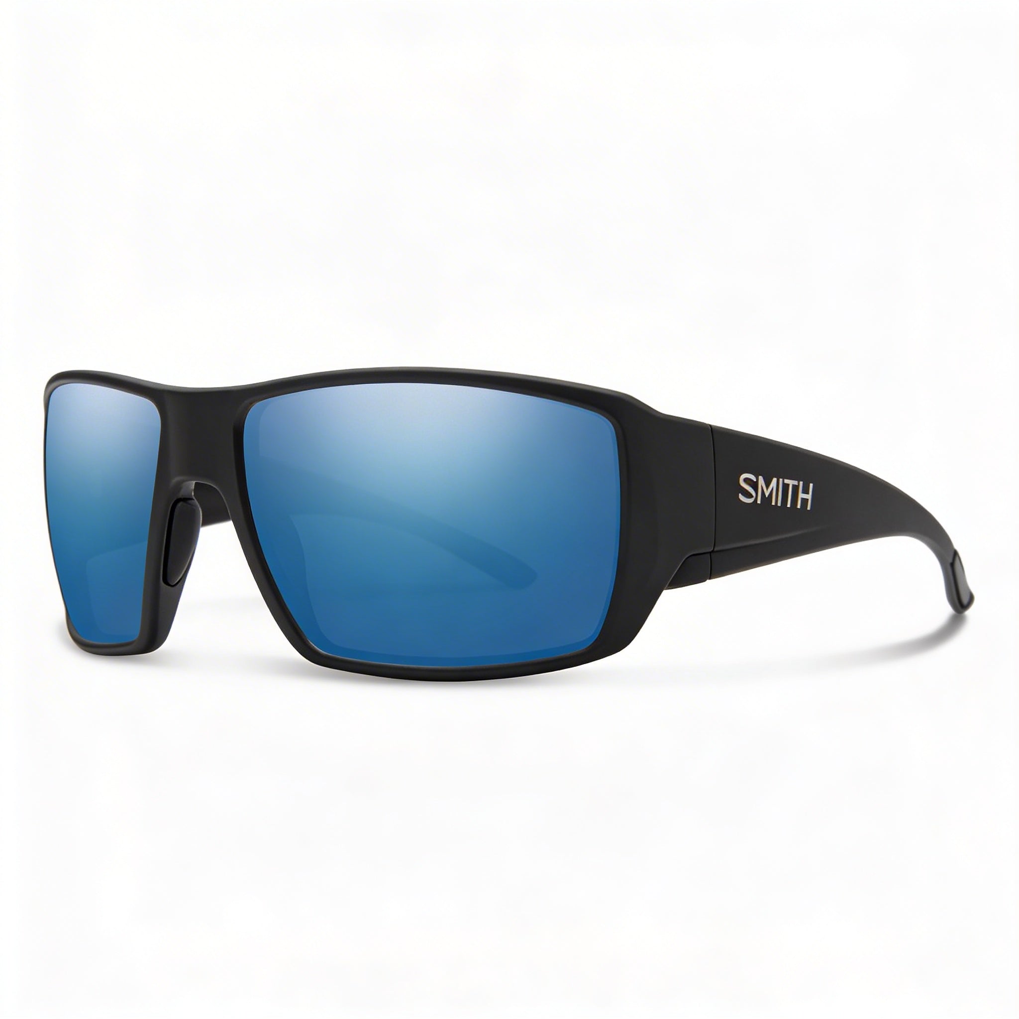 Smith Guide's Choice Unisex Polarized Sunglasses Evolve Frame Matte Black ChromaPop Blue Mirror 62mm, Photo 1