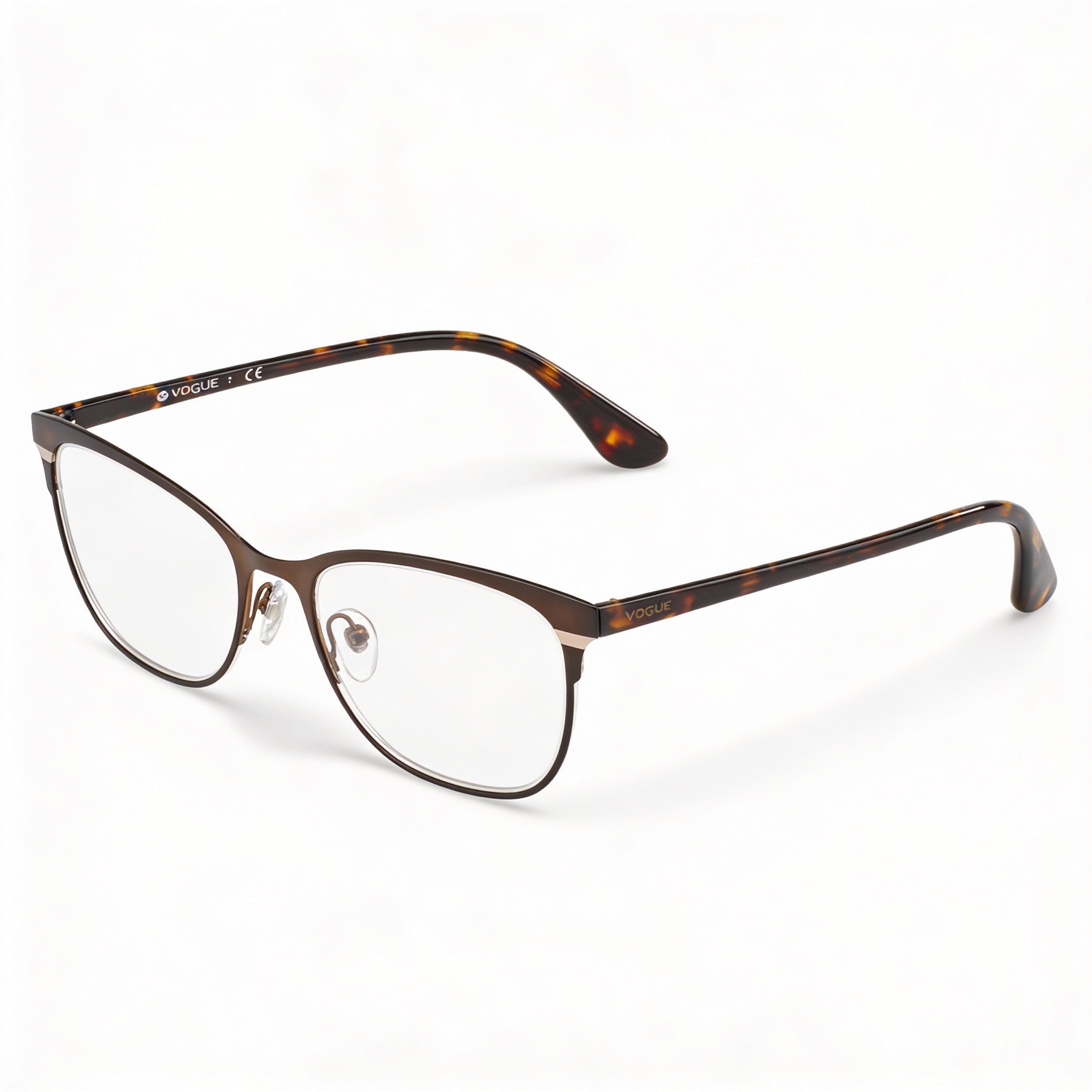 Vogue Eyewear Vo 3963 Women's Matte Brushed Violet Metal Cat Eye Full Rim Eyeglasses with Clear Non- Lenses 53mm, Photo 1