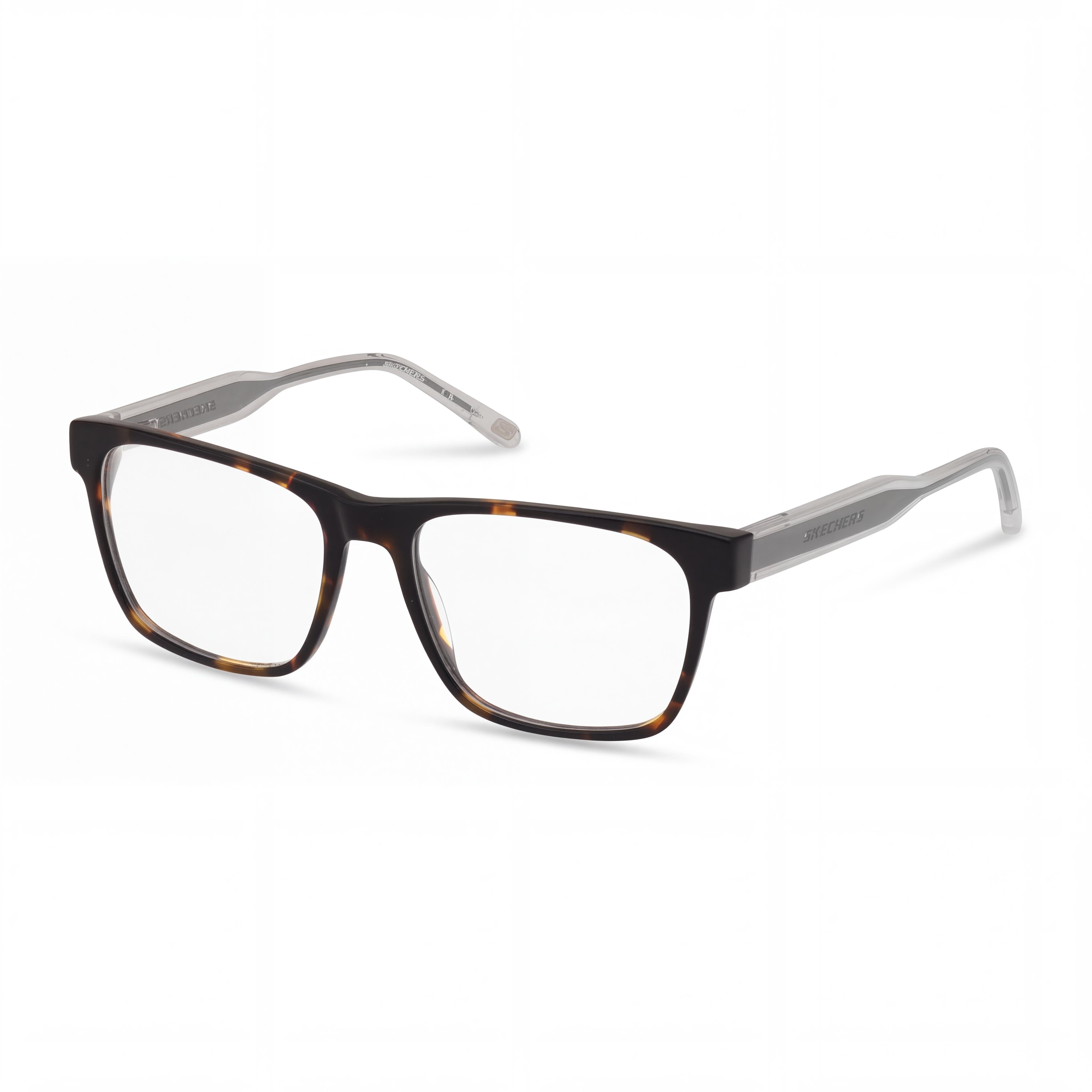 Skechers Women's Se3384 Dark Havana Plastic Frame Eyeglasses with Non-Polarized Lenses 54-17-145mm, Photo 1