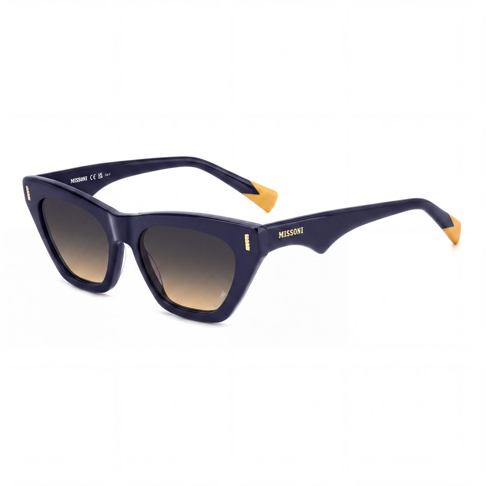 M Missoni MIS 0205/S Modern Unisex Sunglasses with Grey Blue/Brown Ochre Acetate Frame & Brown Ochre Lenses 54-18-145