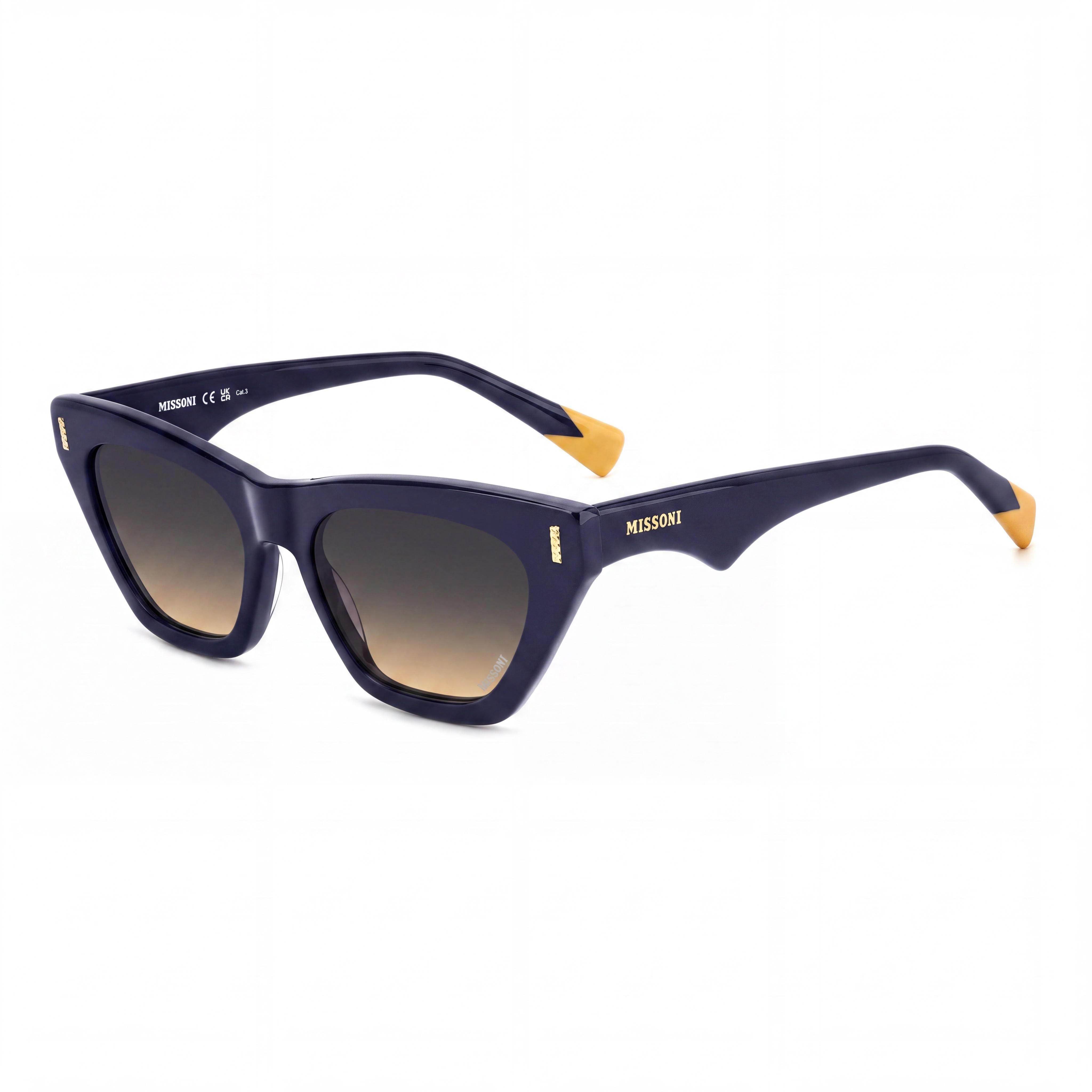 M Missoni MIS 0205/S Gafas de sol modernas unisex con montura de acetato gris azul/ocre marrón y lentes ocre marrón 54-18-145, Photo 1