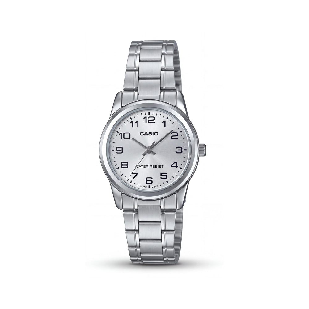 Casio Women's LTP-V001D-7B Silver Stainless Steel Quartz Water Resistant Watch