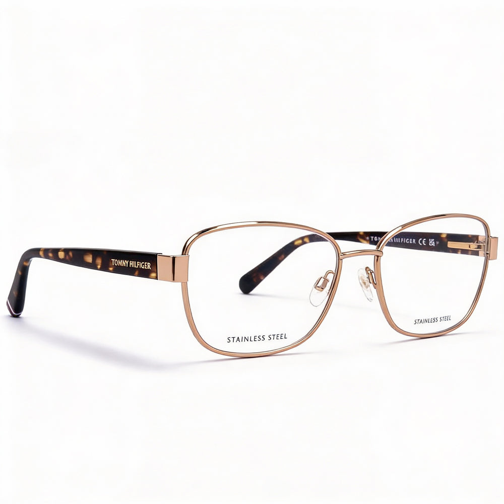 Montura de gafas unisex Tommy Hilfiger de acero aleado multicolor para mujer, lentes sin demostración, 140 mm