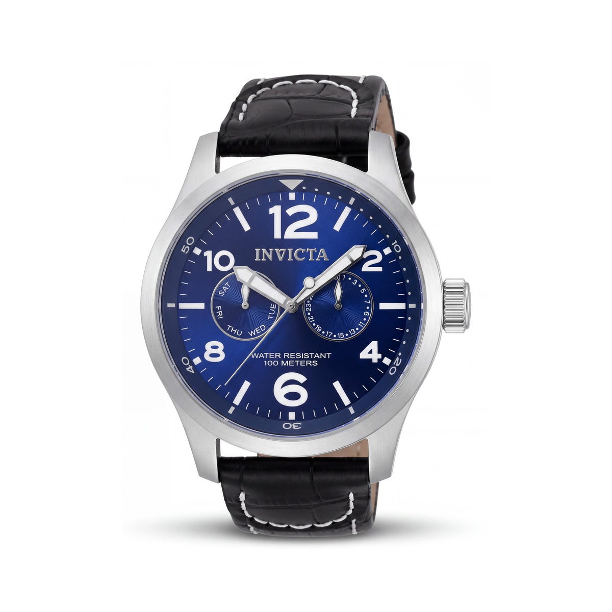 Reloj de Cuarzo Invicta I-Force 10490 para Hombre, Caja de Acero Inoxidable de 48 mm, Esfera Azul, Correa de Cuero, Sumergible 10 ATM, Photo 1
