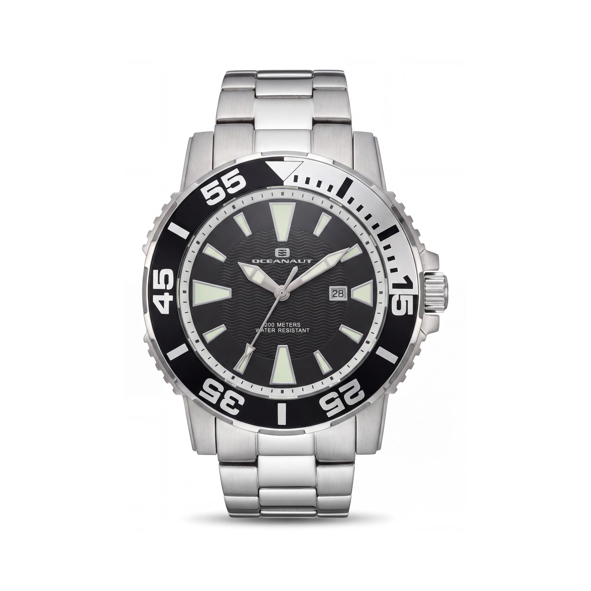 Oceanaut Men's OC2911 Marletta 48mm Black Dial Stainless Steel Watch with Date & Rotating Bezel, Photo 1