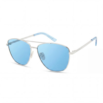 Gafas de sol PRIVÉ REVAUX modernas unisex de acero inoxidable, espejo plateado paladio, lentes no polarizadas de paladio 57-14-145
