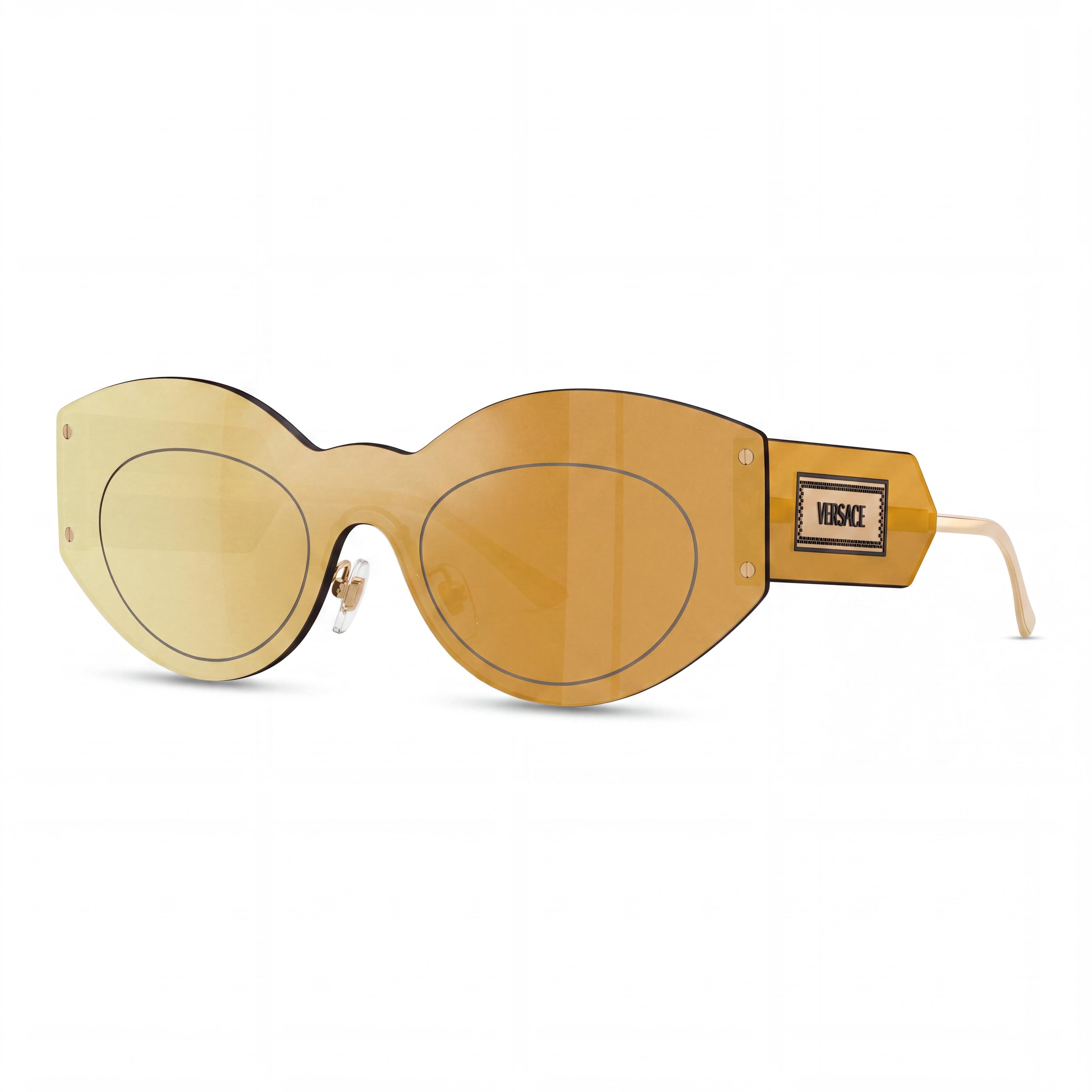 Versace Classic 0VE2276 Unisex Polarized Sunglasses with Brown Mirror Gold Frame 44-144-140, Photo 1