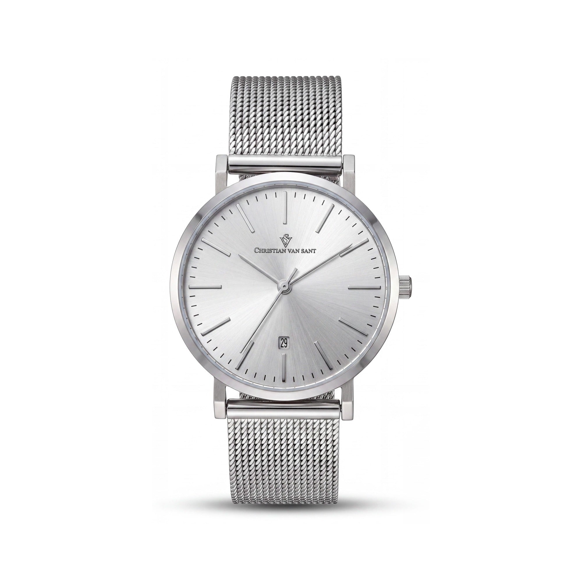 Christian Van Sant CV4223 Paradigm Women's Silver-Tone Stainless Steel Quartz Water Resistant Watch, Photo 1