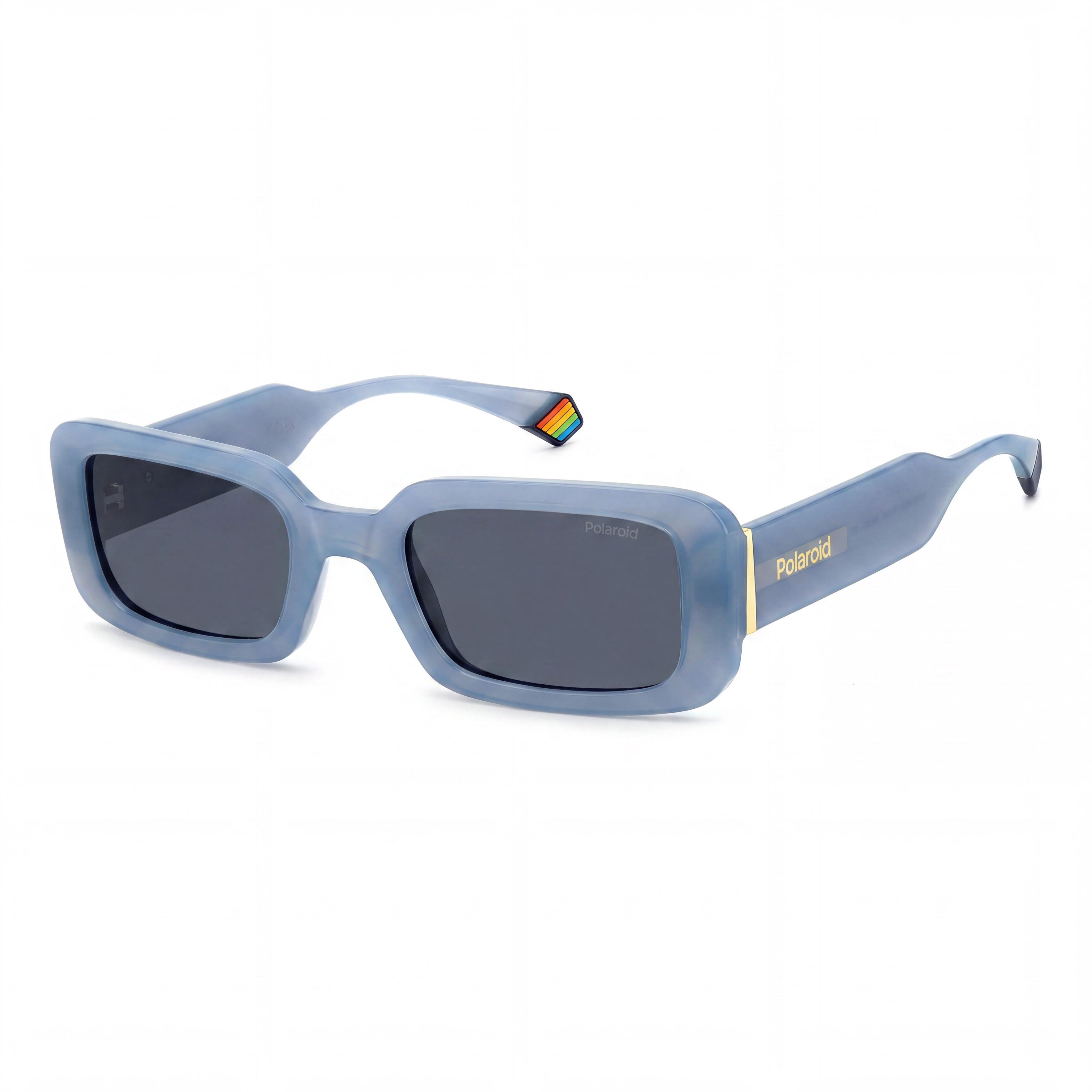 Gafas de sol polarizadas de policarbonato para mujer Polaroid Eyewear Classic PLD 6208/S/X, color azul cielo, con protección UV, 52mm, Photo 1