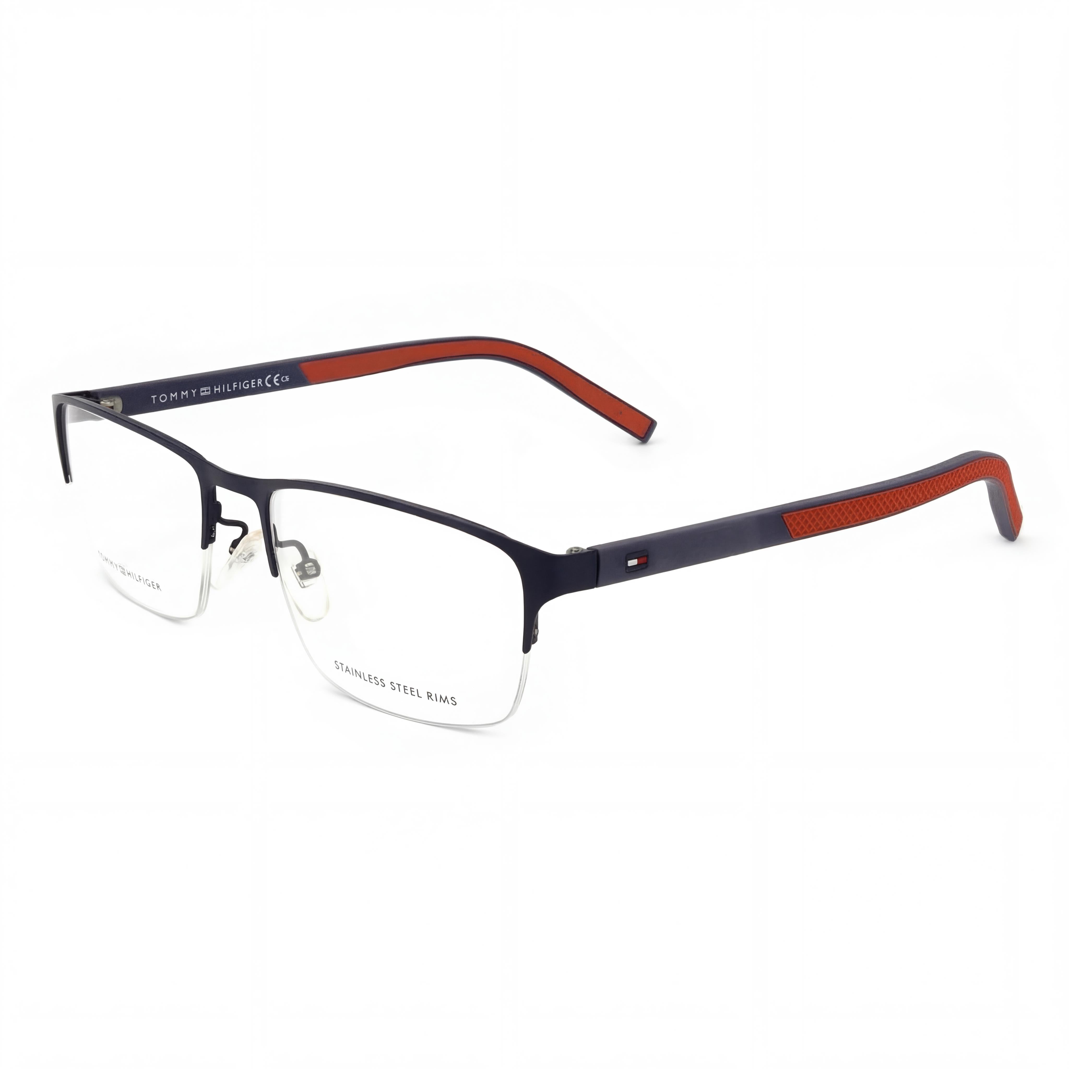 Tommy Hilfiger Th 1577/F Unisex Alloy Steel Matte Blue Optical Frames with Polycarbonate Lenses 57mm, Photo 1