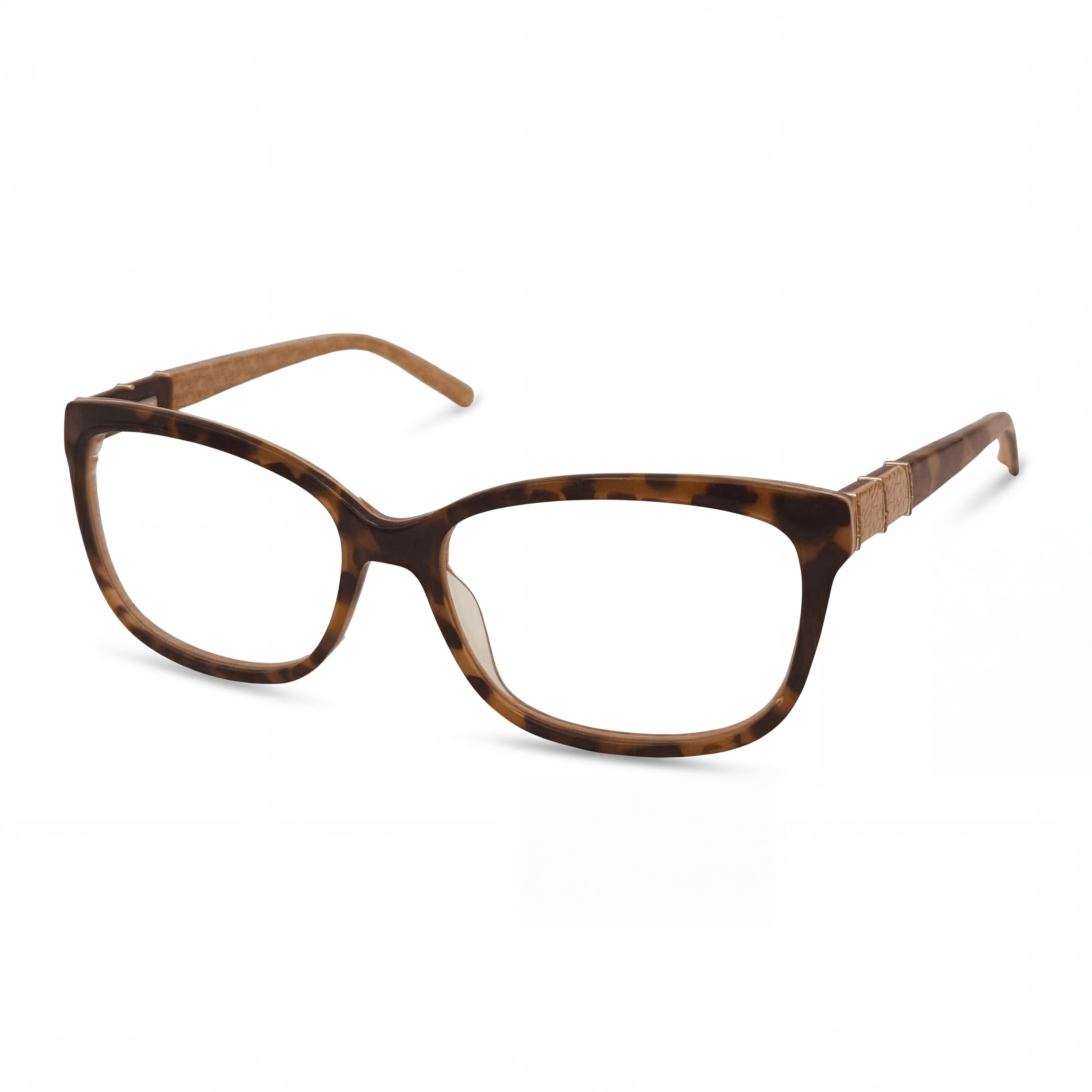 Montura de gafas de plástico camuflaje para hombre Jones New York, con forma rectangular y lentes transparentes no graduadas, patillas de 140 mm, Photo 1