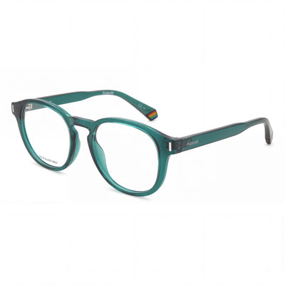 Polaroid Pld D452 Men's Square Full Rim Eyeglasses with Injected Green Frame and Polycarbonate Lenses 50mm
