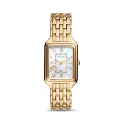 Fossil Raquel Three-Hand Date Gold-Tone Stainless Steel Women's Watch 26mm ES5304