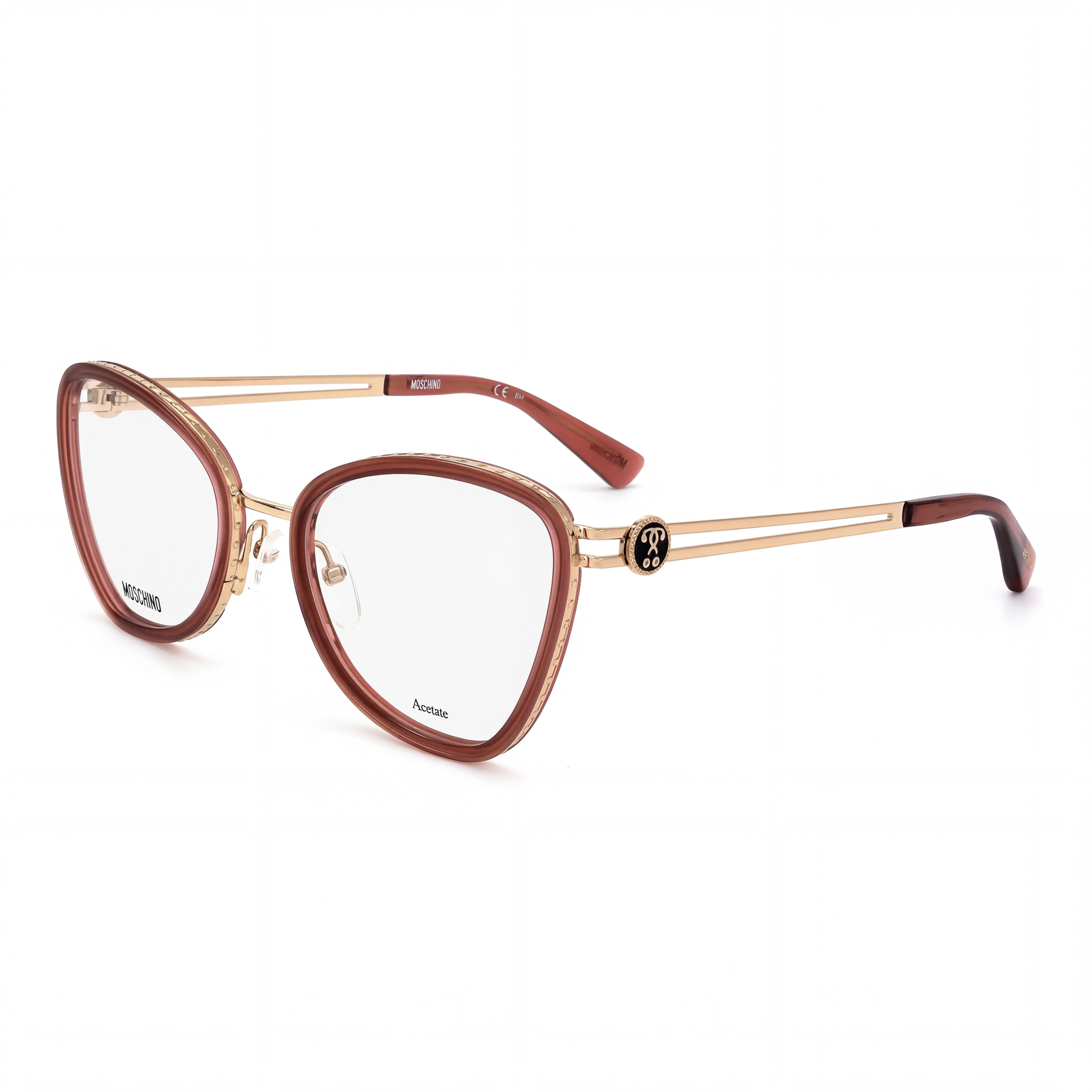 Gafas de sol clásicas vintage Moschino Mos584 para mujer en color burdeos con lentes de policarbonato de 52 mm, Photo 1