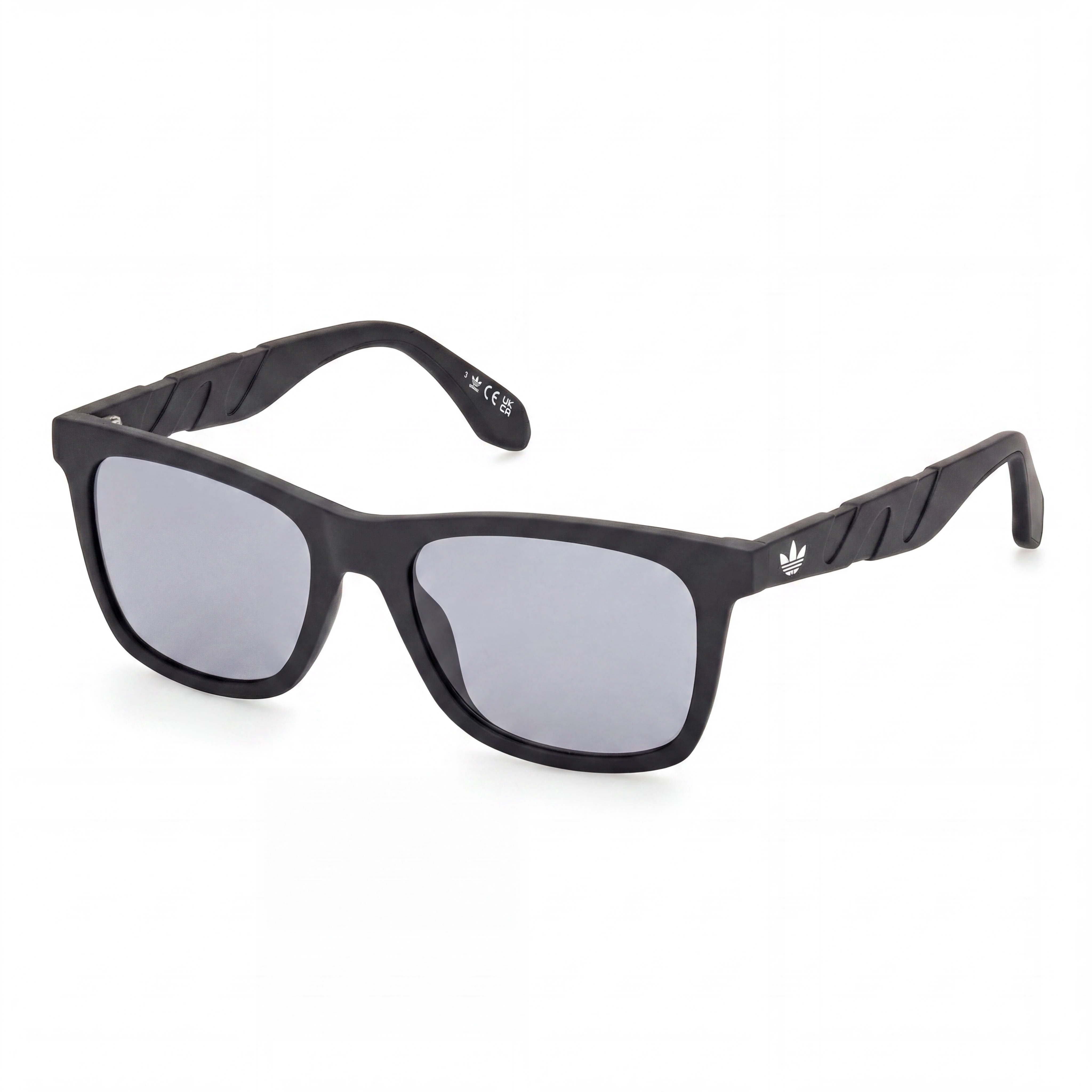 Adidas Unisex 100% UV Protective Matte Black Plastic Frame Smoke Polycarbonate Lens Sunglasses 53-18-145, Photo 1