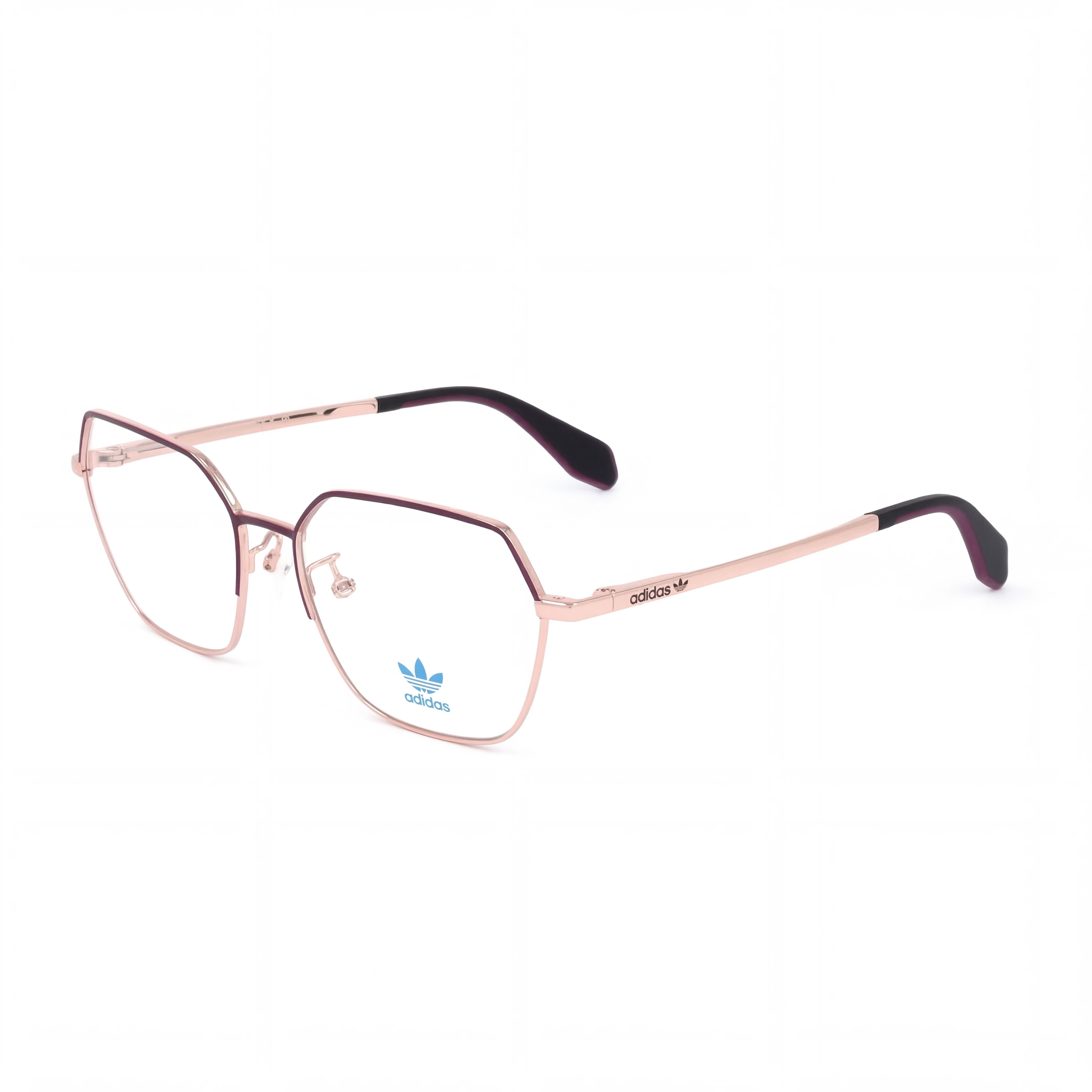 Gafas ópticas Adidas Originals modernas de montura metálica para mujer en oro rosa mate, lentes de policarbonato, tamaño 53-16-140, Photo 1