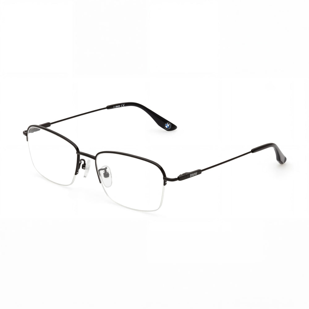 BMW BW5068-H Matt Black Titanium Frame Ophthalmic Eyeglasses with Multi-coloured Composite Lenses for Men and Women