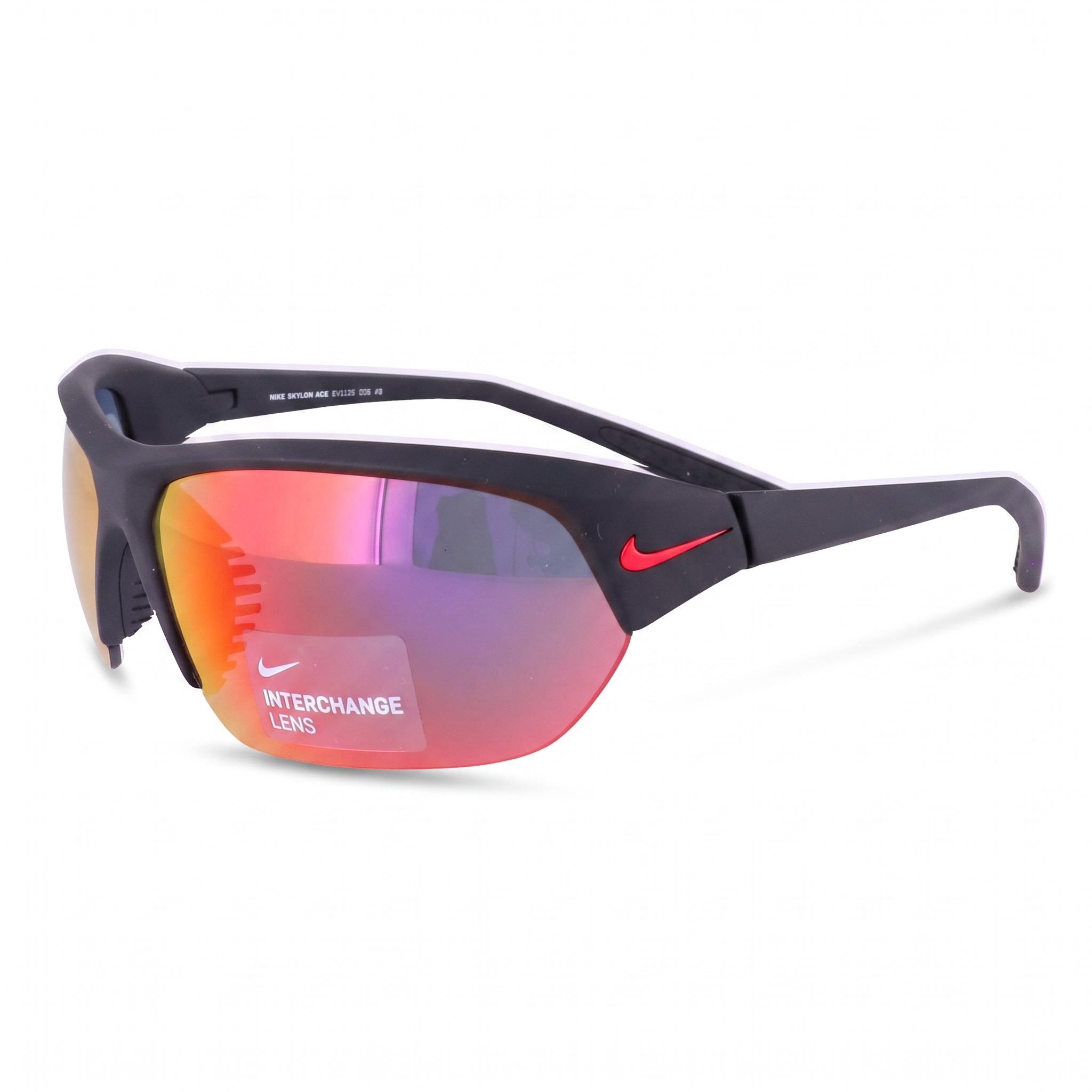 Nike Skylon Ace Unisex Matt Black Grey Plastic Frame Grey Infrared Mirror Lens UV Protection Sunglasses 69mm, Photo 1