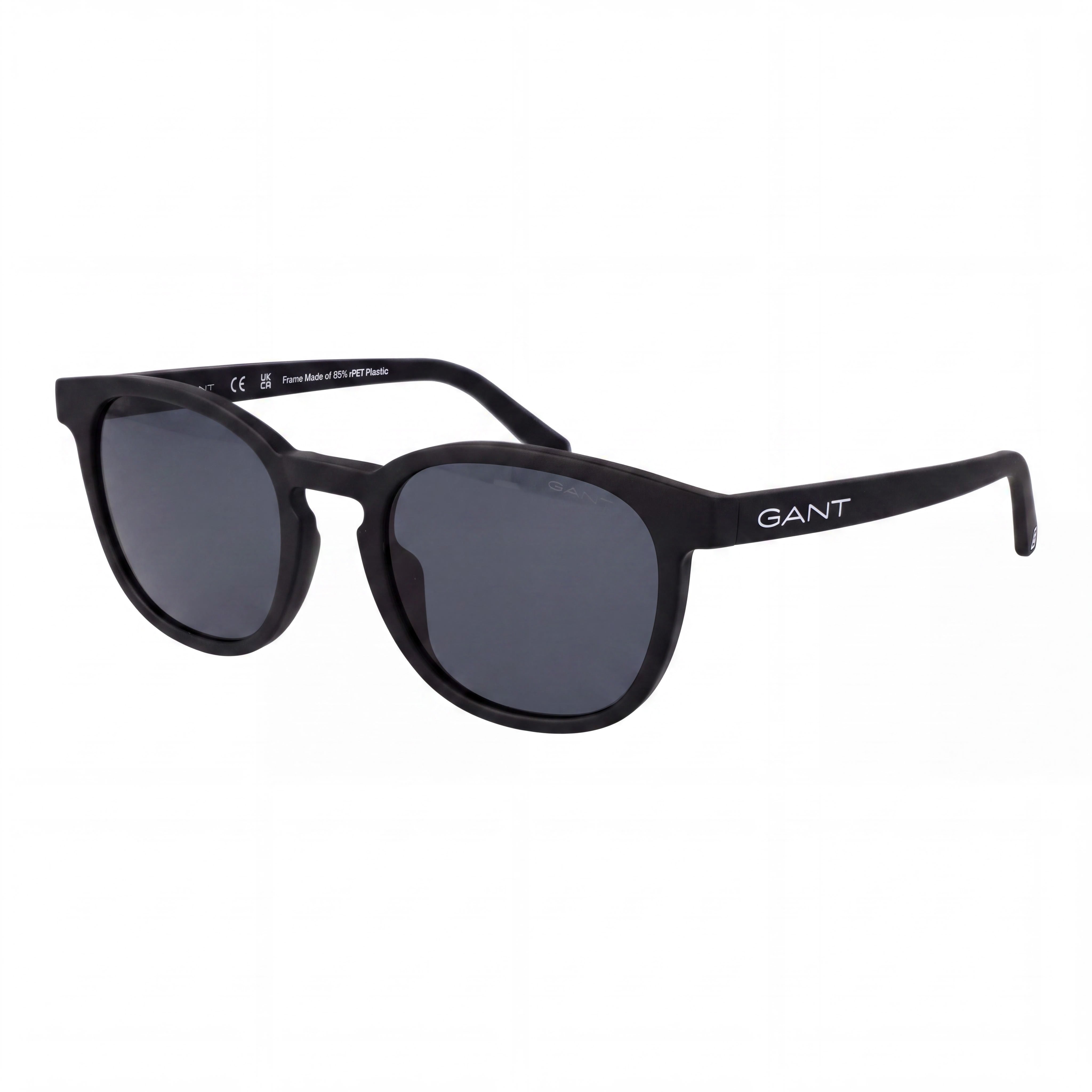 GANT GA7203 Gafas de sol modernas para hombre con montura inyectada en negro mate y lentes de plástico ahumado, 53-22-145, Photo 1
