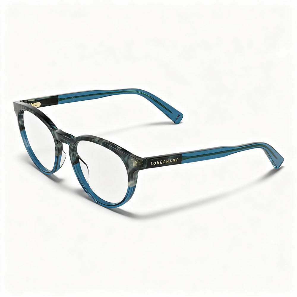 Longchamp LO2752 Women's Textured Blue Frame Eyeglasses - Lens Width 51mm, Bridge 17mm, Temple Length 140mm