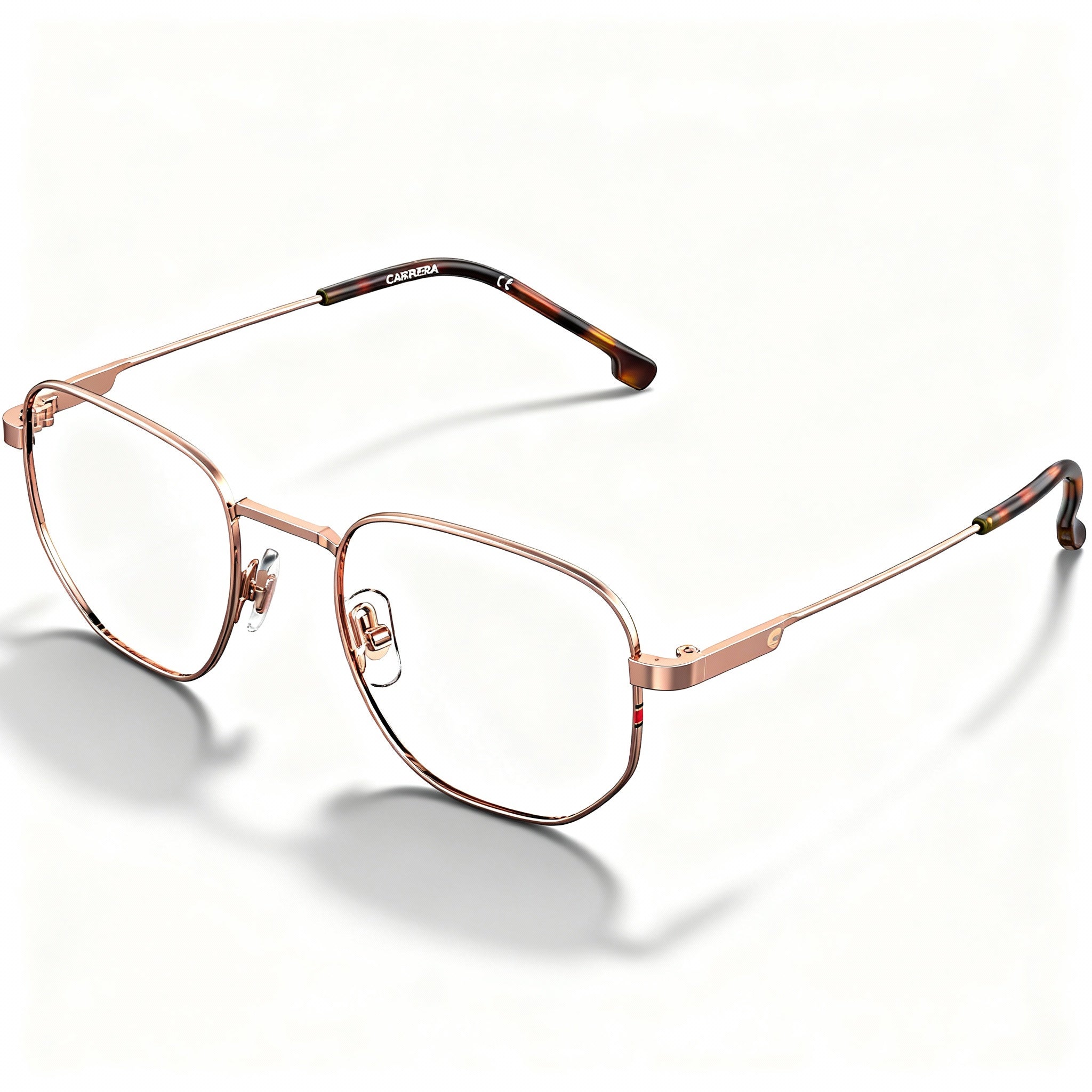 Carrera Modern Unisex Gold Copper Alloy Steel Frame Polycarbonate Lens Non-Polarized Sunglasses 47mm