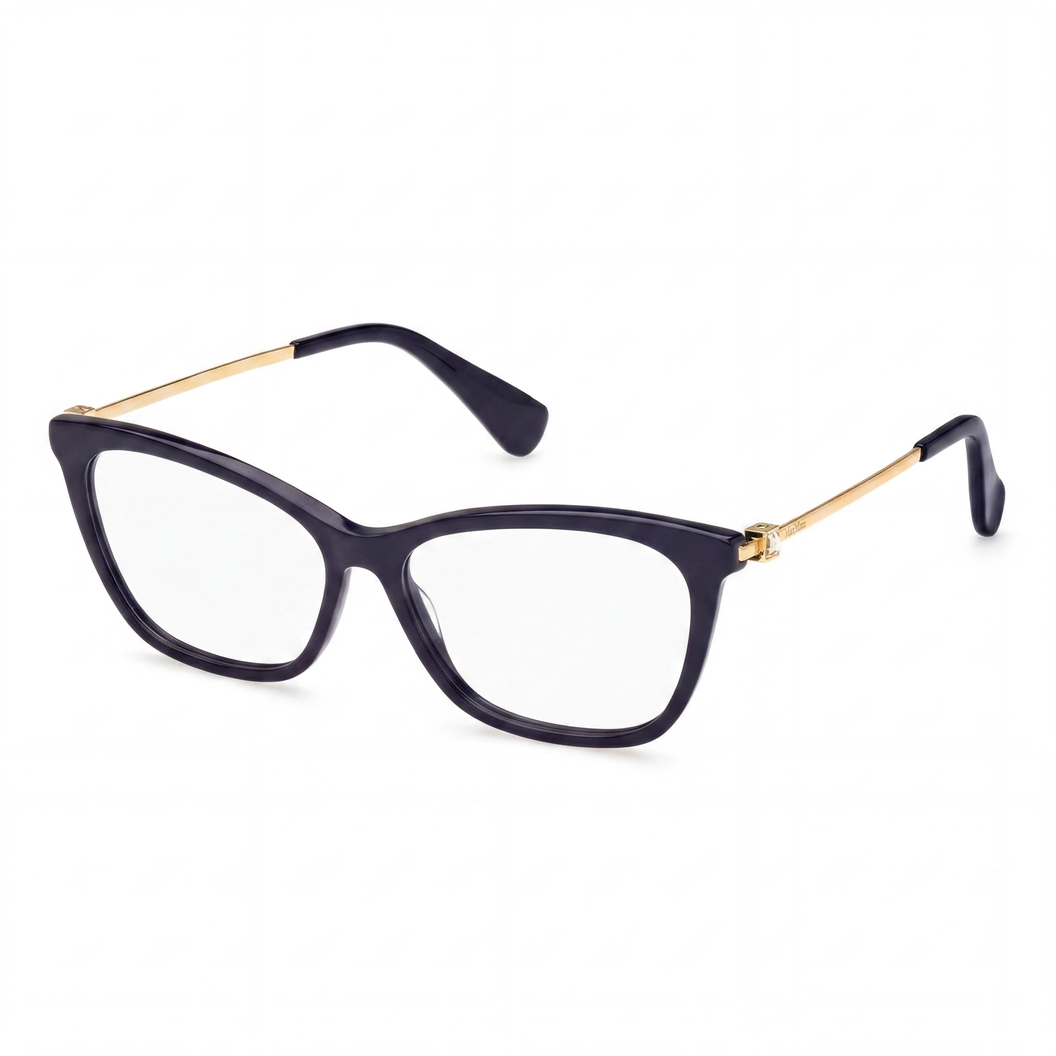 MaxMara Mm5070 Women's Blue Full Rim Plastic Frame Eyewear with Transparent Lenses 54mm, Photo 1