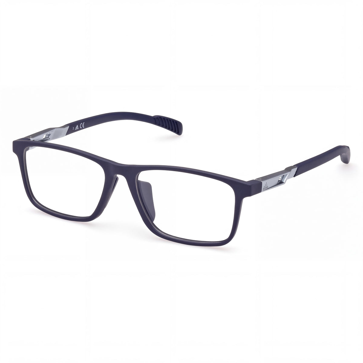 adidas SP5031 Men's Rectangular Injected Optical Frame in Matte Blue with Clear Demo Lenses, Prescription Ready, Size 54-16-140, Photo 1