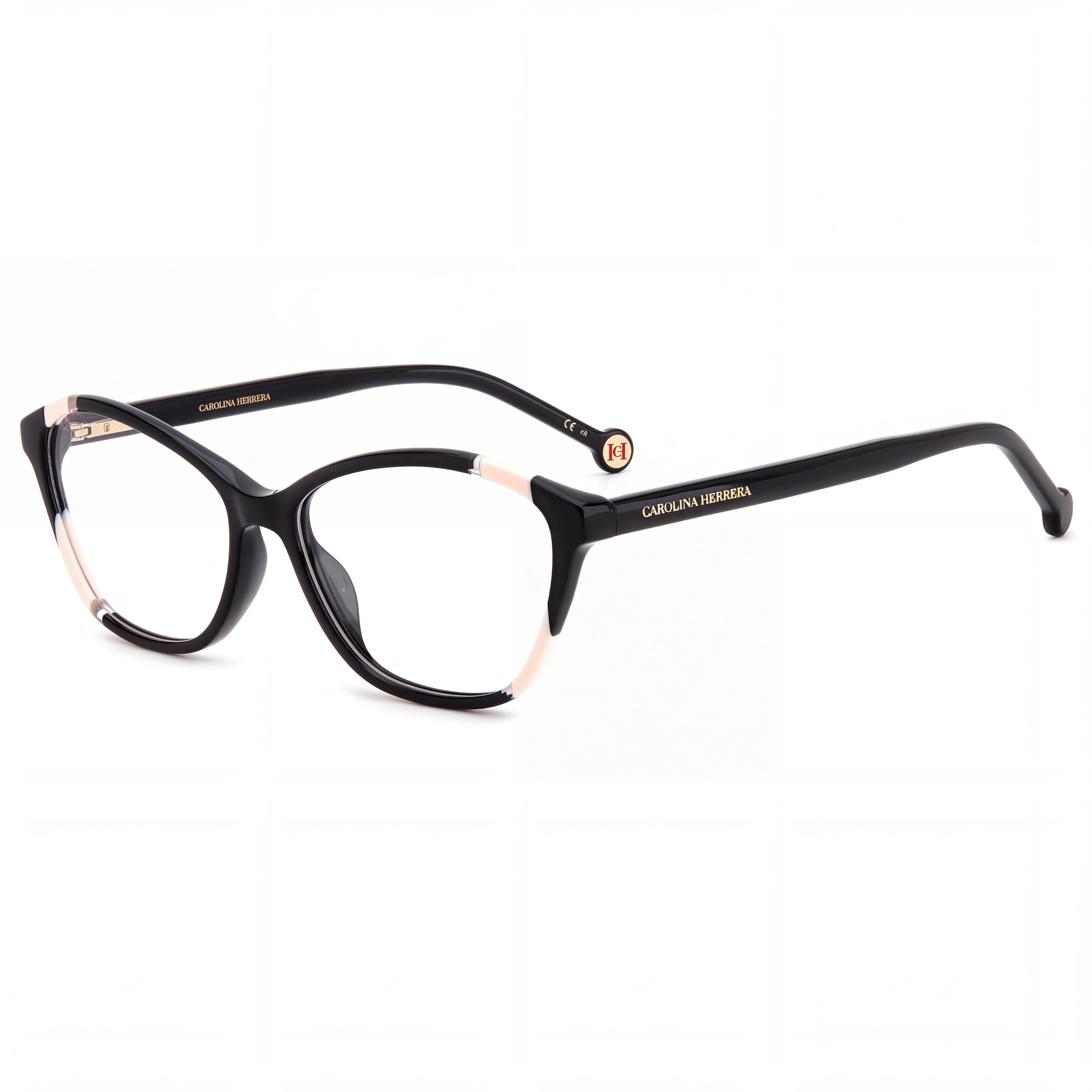 Carolina Herrera Modern Women's Acetate Frame Black Nude Non-Polarised Sunglasses with Polycarbonate Lenses 55mm, Photo 1