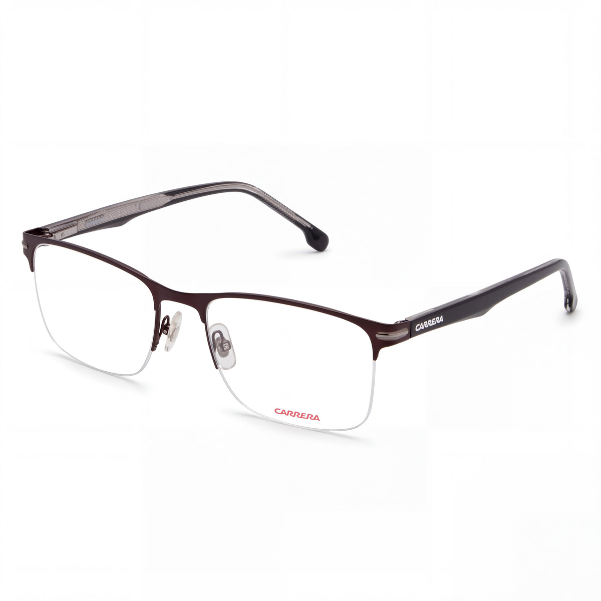 Gafas de sol Carrera 291 unisex con montura de acero de aleación en color marrón mate y lentes de policarbonato no polarizadas, ancho de lente 55 mm, Photo 1