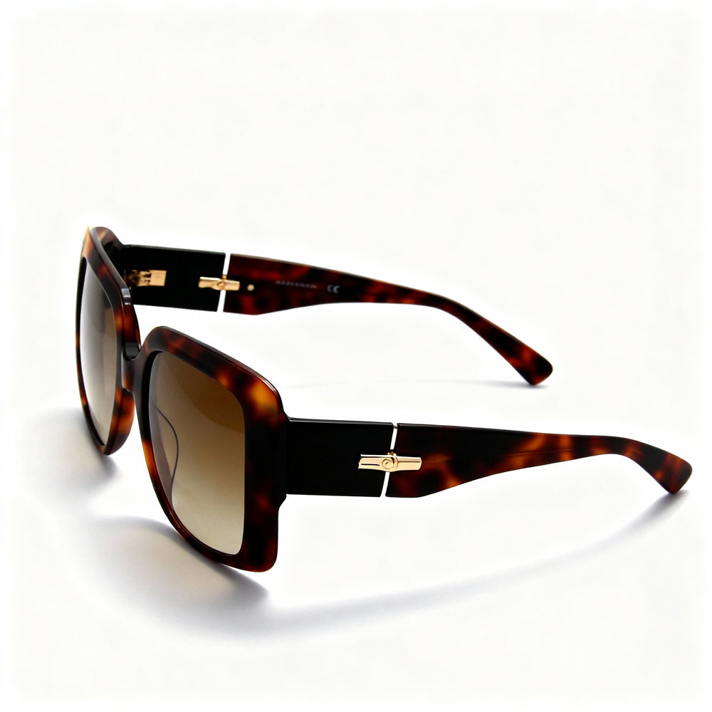 Gafas de sol Longchamp LO713S para mujer, estilo casual, de acetato Havana, sin polarizar, con protección UV, 53 mm
