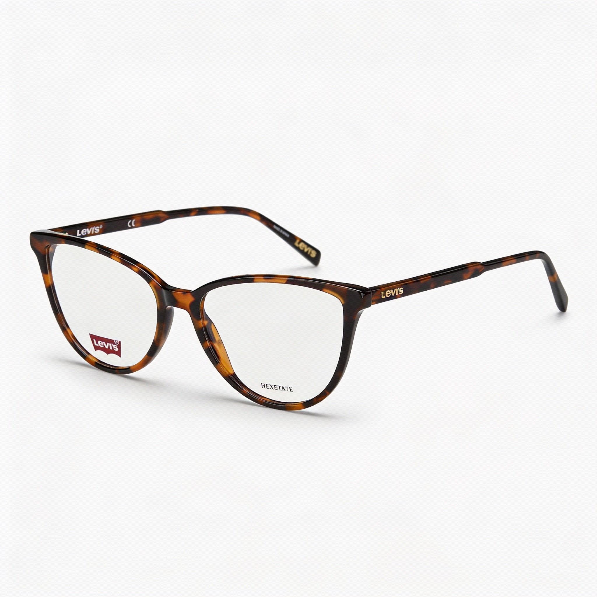 Levi's Model 1015 Cat Eye Women's Prescription Eyeglass Frames in Havana Plastic, 53mm, Photo 1
