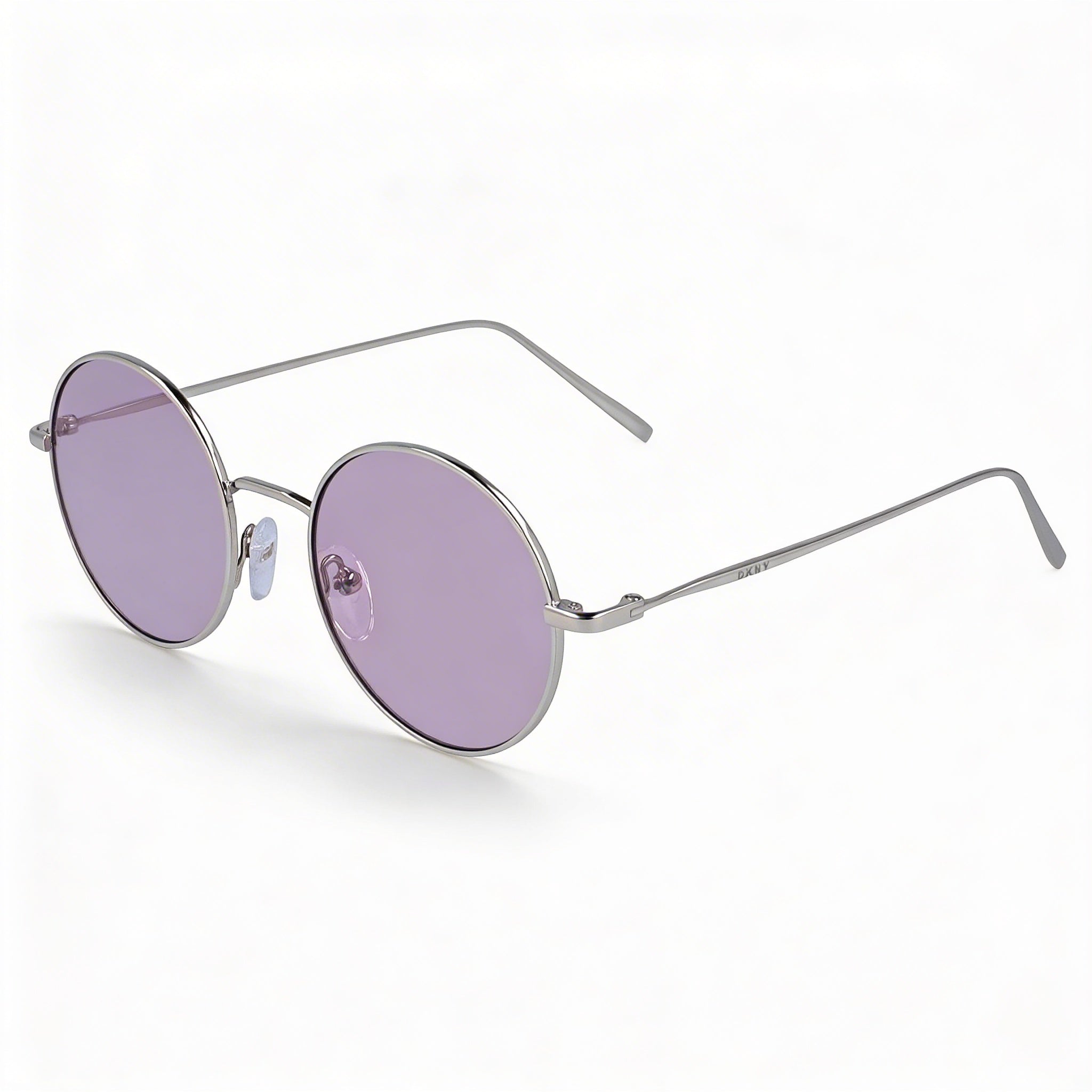 DKNY Women's Sunglasses Plastic Frame UV Protection Non-Polarized Silver Purple 47mm Lens, Photo 1