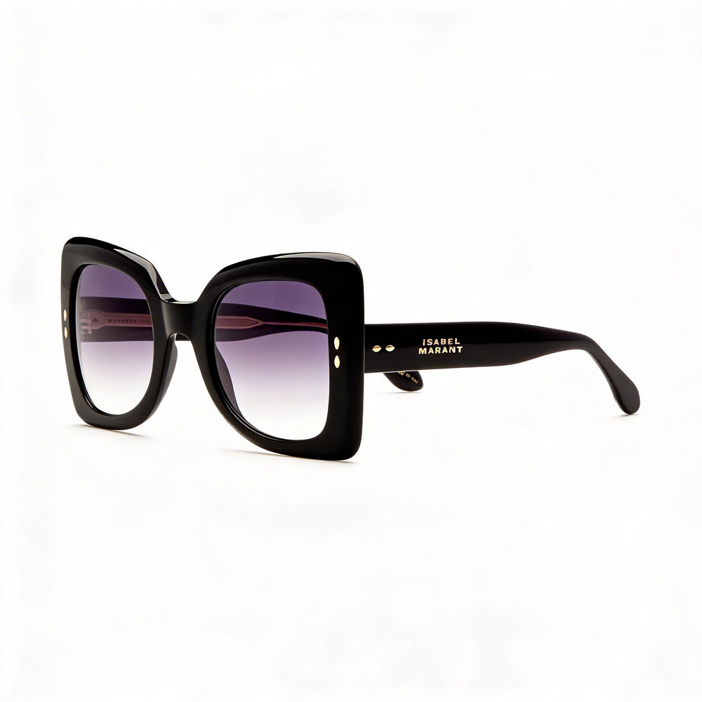 Isabel Marant Trendy Acetate Women's Black Grey Acetate UV Protection Sunglasses 52mm