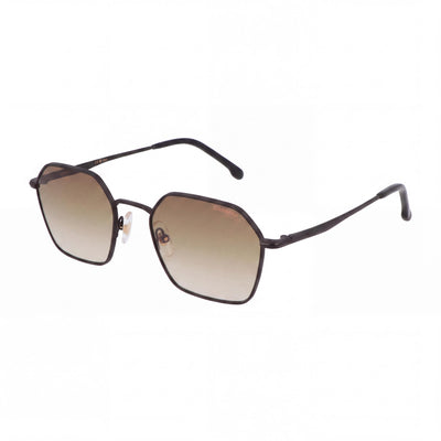 Carrera 334/S Unisex Matte Black Stainless Steel Sunglasses with Black Non-Polarized UV Protected Lenses, 53mm