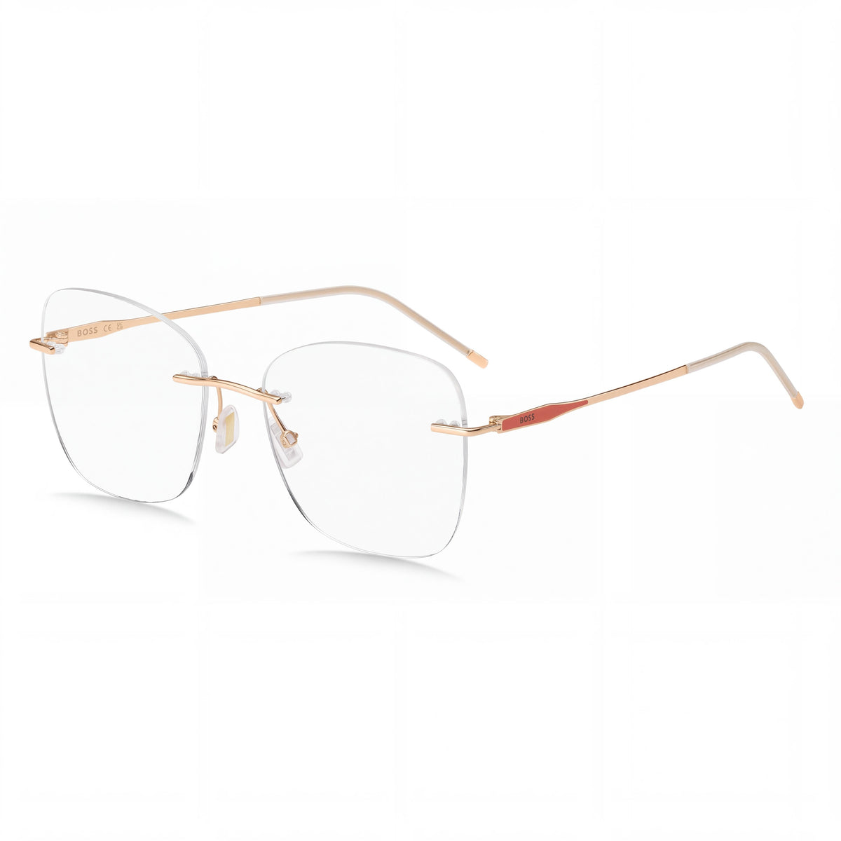 HUGO BOSS BLACK BOSS 1667 Women’s Eyeglasses with Gold Pink Stainless Steel Frame, Lens 55mm Bridge 18mm Temple 140mm, Photo 1