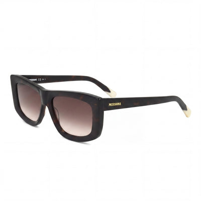 Missoni Cat Eye Women's Acetate Polycarbonate 100% UV Protection Brown Horn Red Gradient 56mm Sunglasses