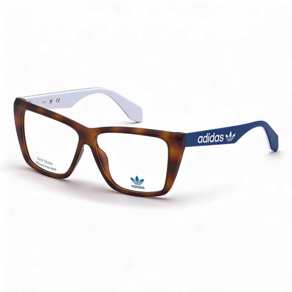 Gafas adidas Originals OR5009 para mujer, cuadradas, carey, con montura completa de plástico inyectado, 57 mm