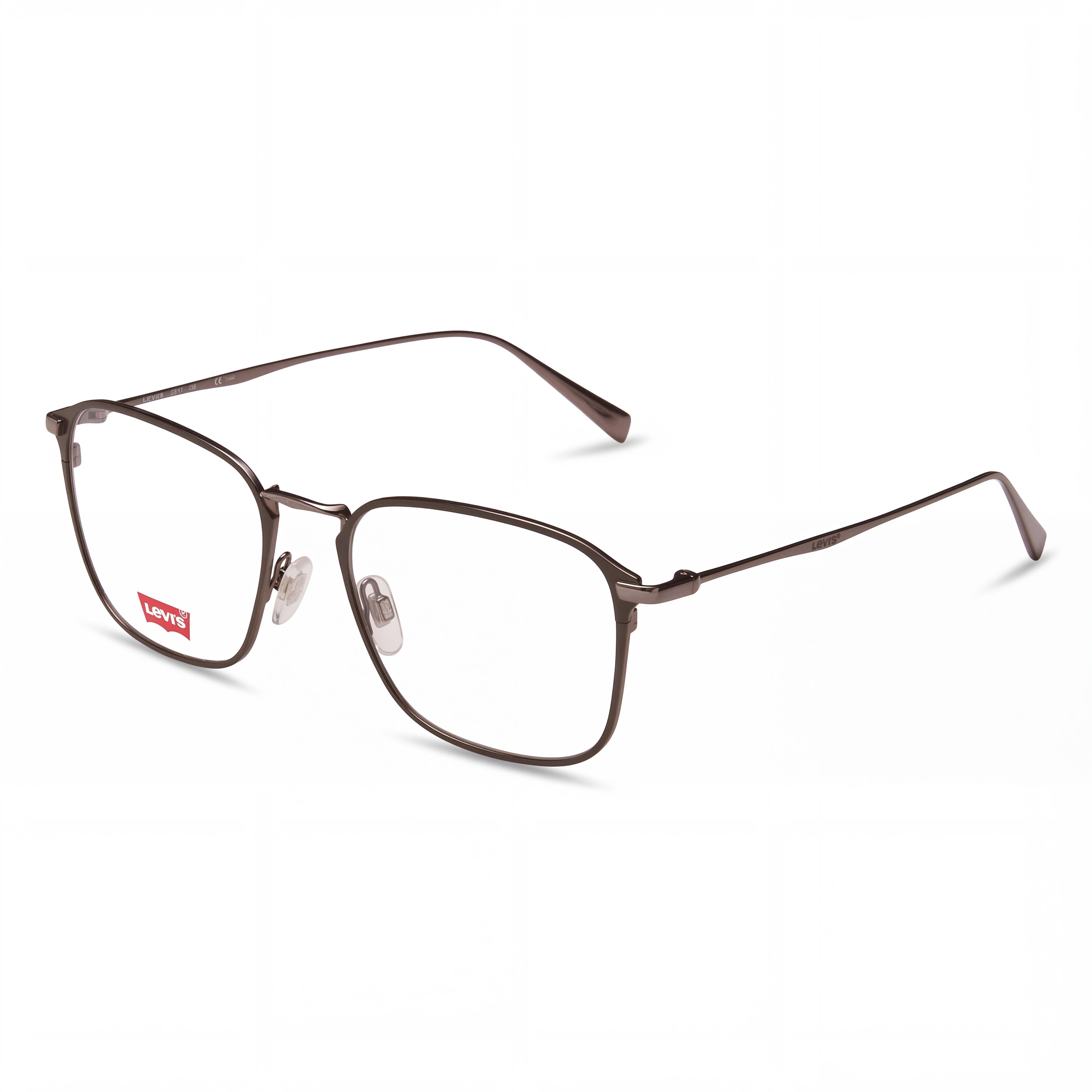 Levi's Classic Men's Lightweight Square Metal Frame Eyeglasses Matte Khaki 52mm, Photo 1