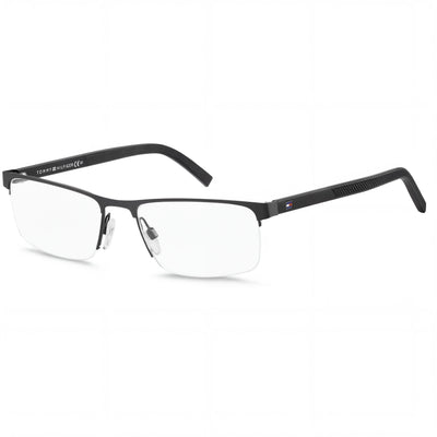 Gafas Tommy Hilfiger T. Hilfiger 1594 unisex, montura de metal semirrígida rectangular rutenio oscuro, 55 mm