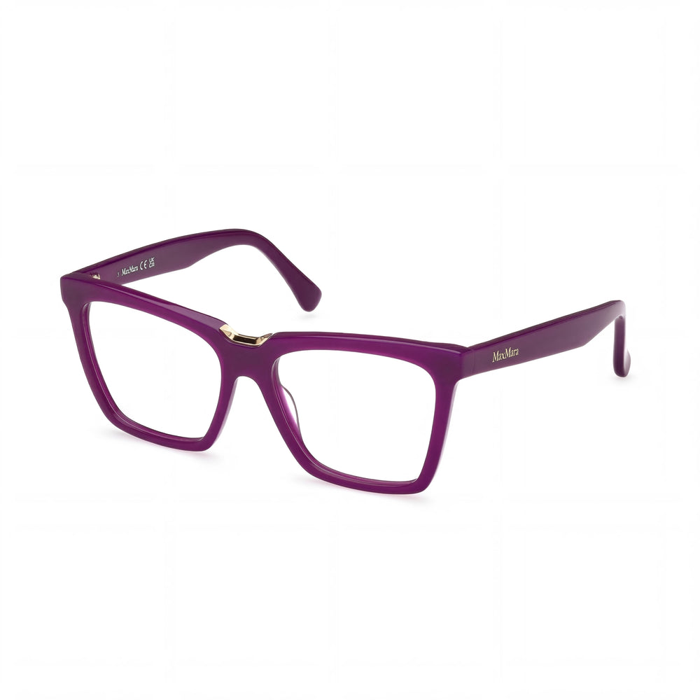 Gafas MaxMara MM5111 de policarbonato con montura de plástico violeta brillante para mujer, tamaño 54-16-140mm