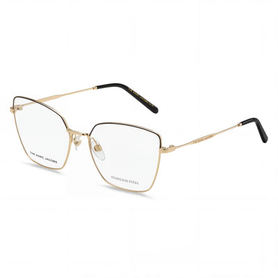 Marc Jacobs Marc 561 Unisex Gold Black Alloy Steel Optical Frame with Polycarbonate Lens 56mm