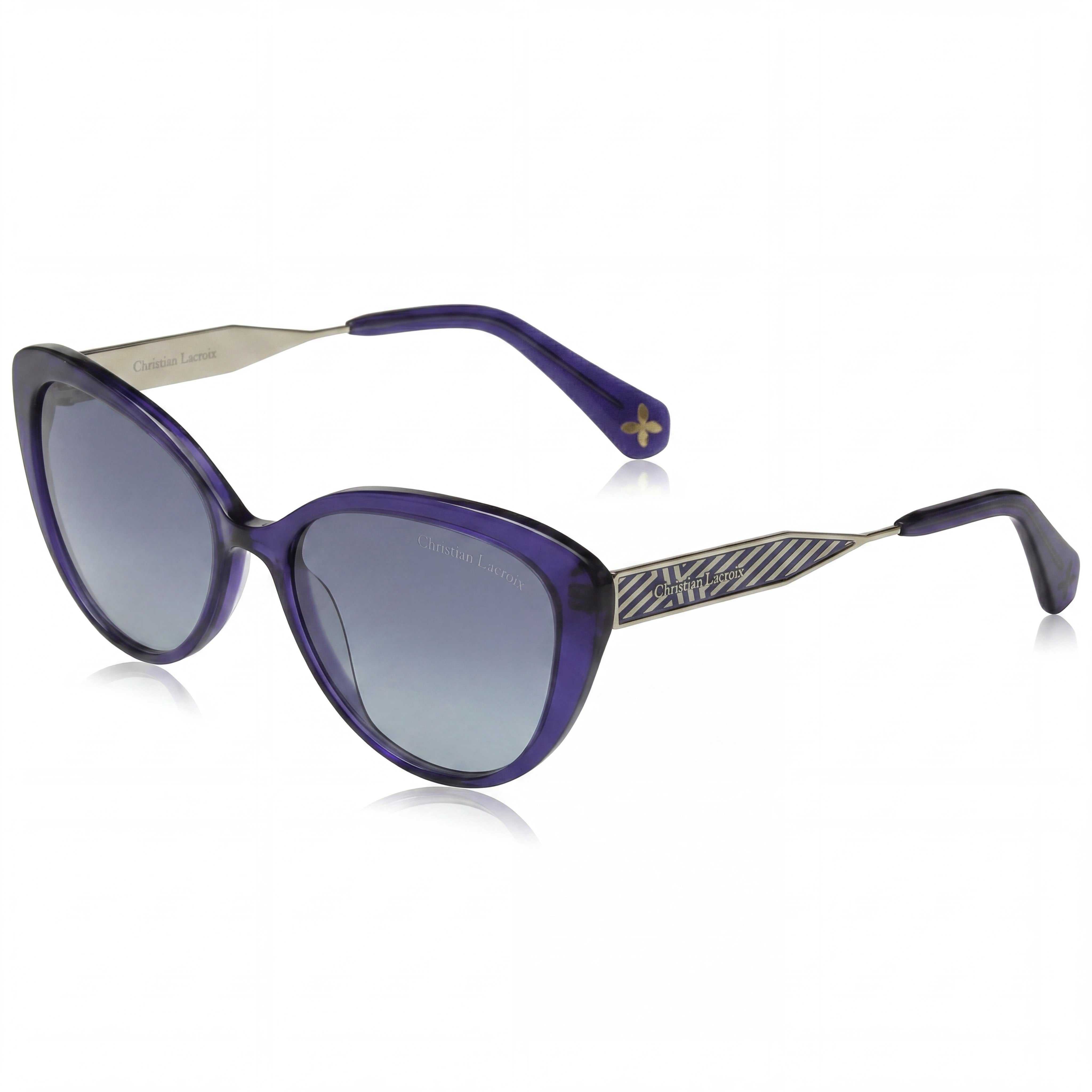 Gafas de sol Christian Lacroix Cl para mujer, de plástico degradado, con montura gris marino cristal y lentes grises., Photo 1