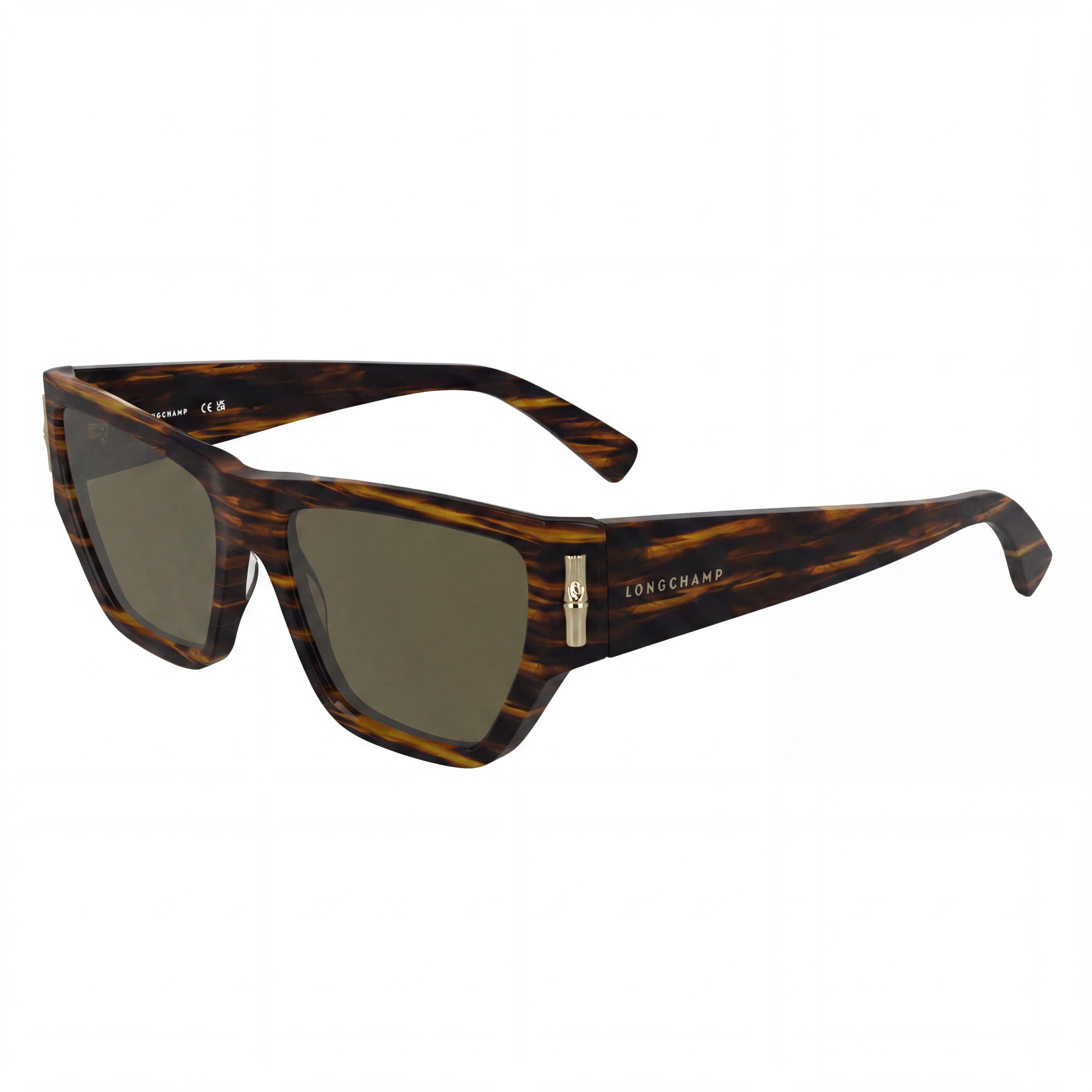 Longchamp LO774S Striped Brown Square Sunglasses for Men, 54mm, Photo 1