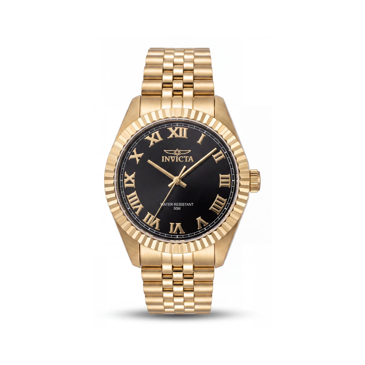Invicta Specialty 47405 Classic Sport Unisex Gold Stainless Steel Black Dial Quartz Watch 43mm, Photo 1