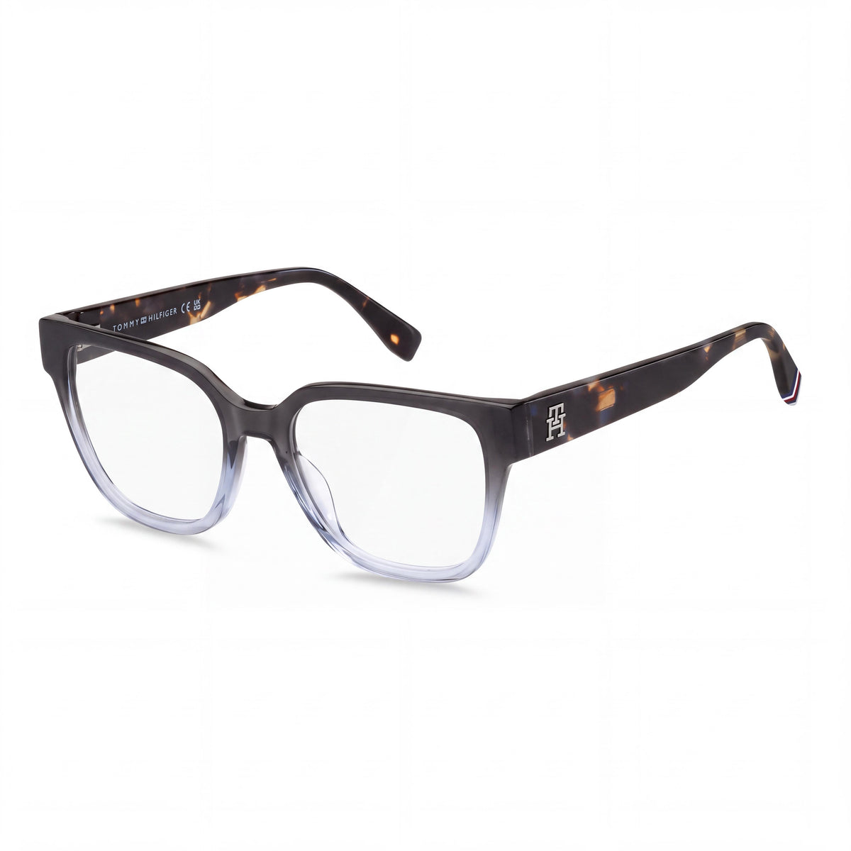 Tommy Hilfiger TH 2102 Men's Blue Shaded Grey Plastic Frame Eyewear with Polycarbonate Lenses 52-18-140, Photo 1