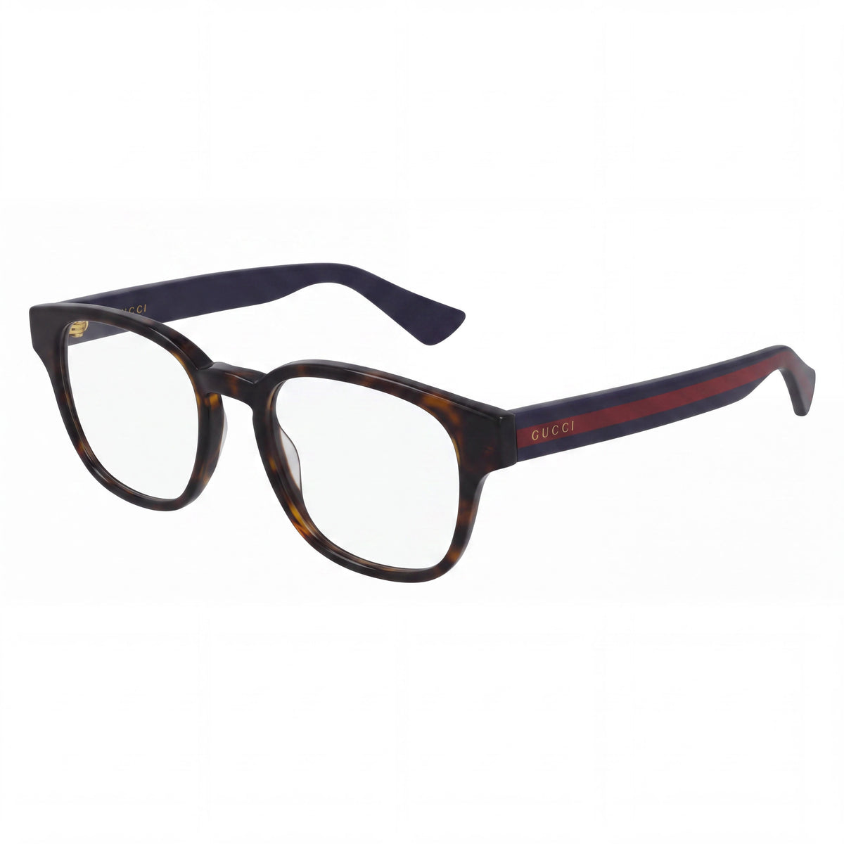 Gucci Gg0927o Men's Eyeglasses, Acetate Havana Blue Logo Frame, Clear Customisable Lenses, Size 49-19-145mm, Photo 1