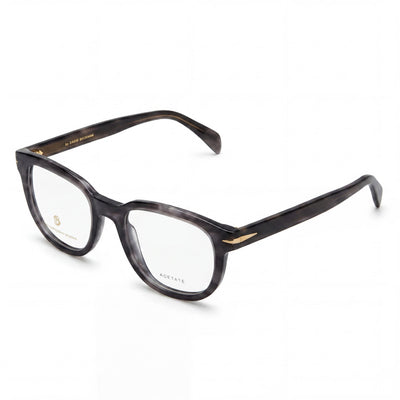 Gafas de sol unisex David Beckham DB 7097 con montura de plástico en color cuerno gris y lentes de policarbonato de 50 mm de ancho.