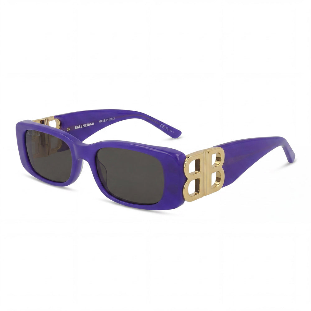 Balenciaga Square/Rectangle Women's Plastic Prescription Optical Frames Violet Gold Grey 51mm