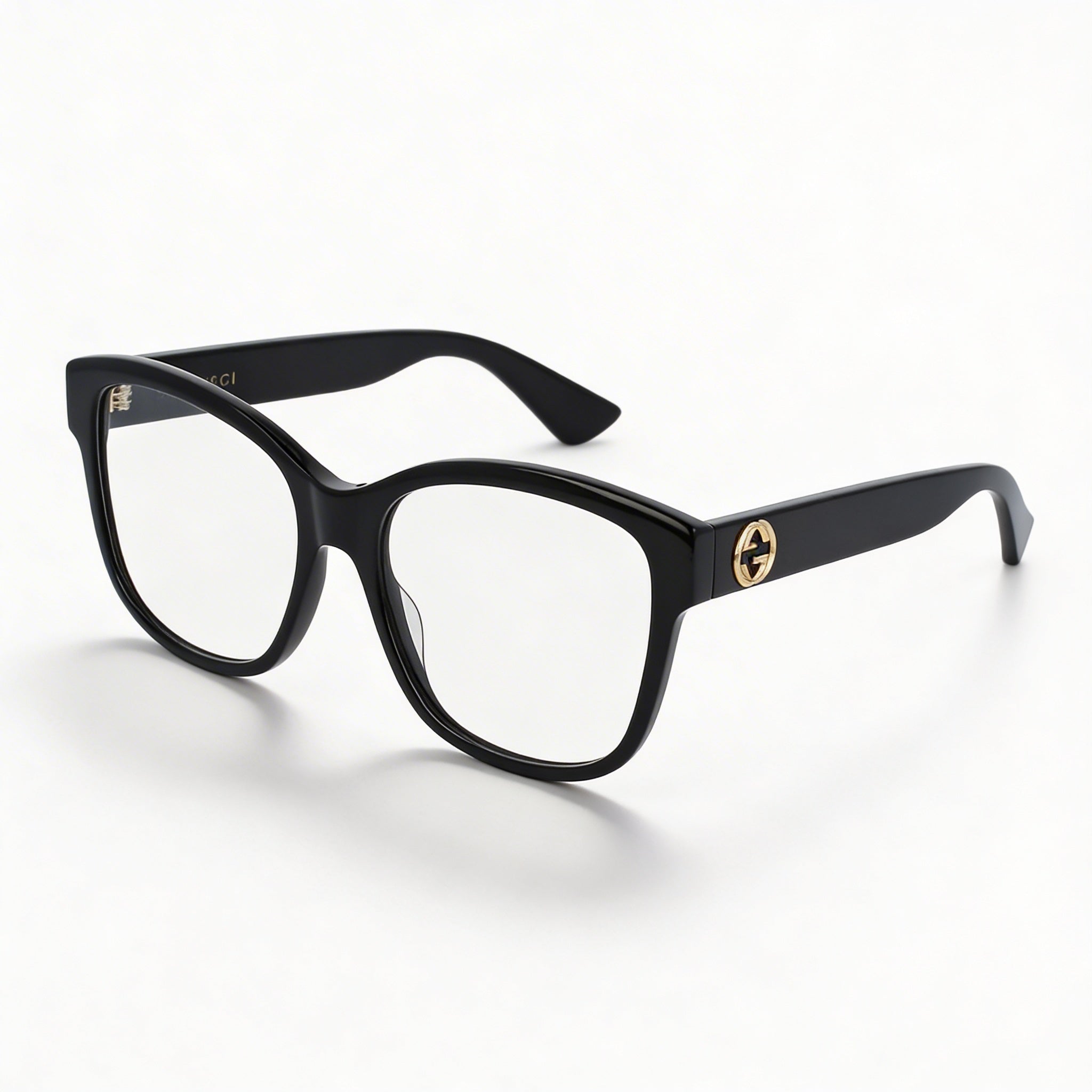Gucci Gg0038on 001 Gafas de Mujer Cuadradas de Montura Completa de Acetato Negro con Lentes de Policarbonato 54-17-140mm, Photo 1